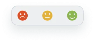 Happiness rating scale in TeamRetro