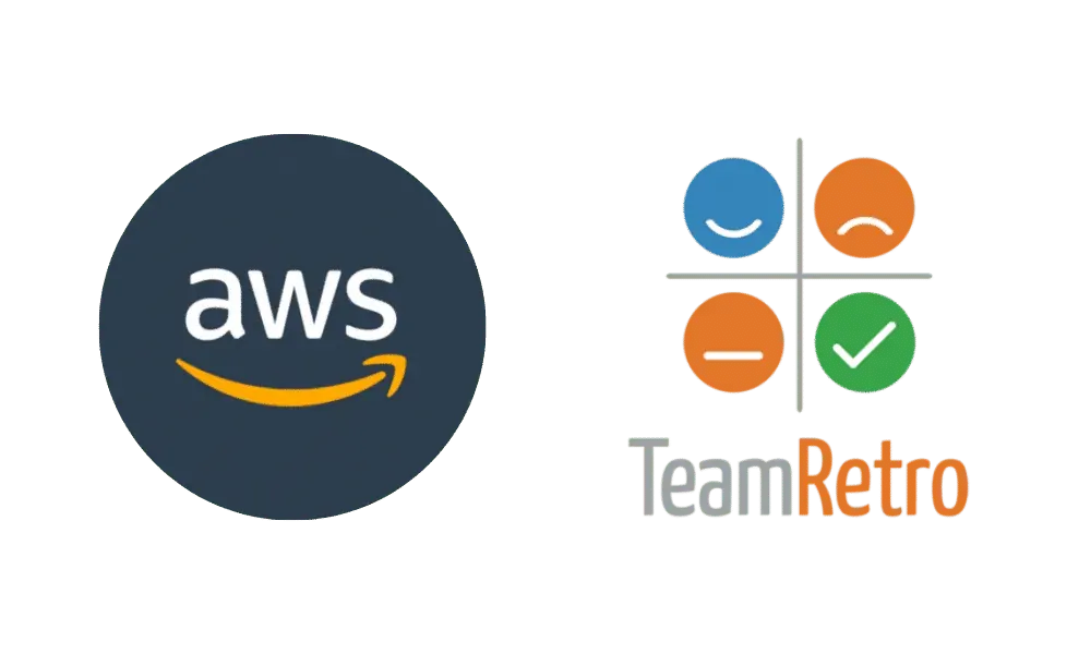 AWS logo beside the TeamRetro logo
