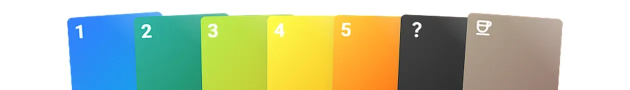 Five fingers estimation deck for agile teams in TeamRetro