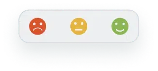 A happiness emoji rating scale for a TeamRetro health check