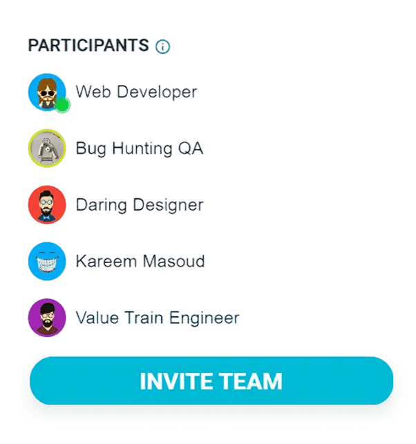 Invite participants to an agile estimation session in TeamRetro