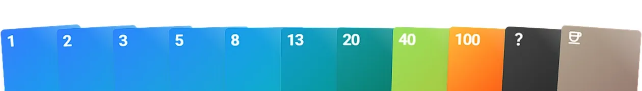 Modified fibonacci planning poker cards for agile estimation in TeamRetro