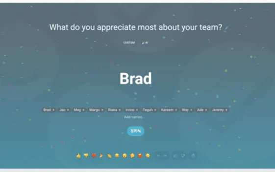 Icebreaker feature for agile retrospectives designed to engage and connect teams