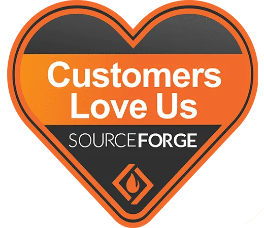SourceForge Customer Love badge