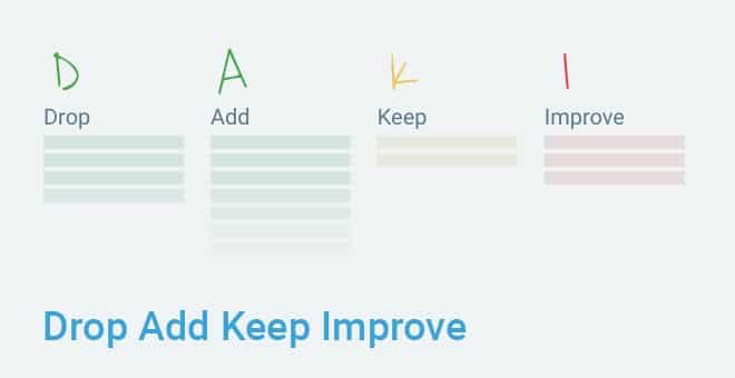 Drop Add Keep Improve