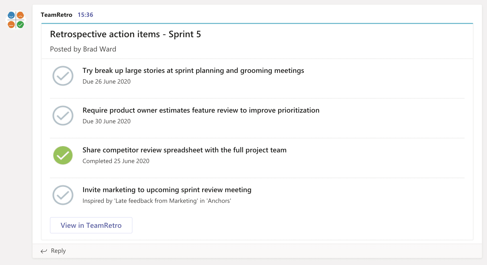 Microsoft Teams Retrospective Action Items Microsoft Teams Retrospective Action Items