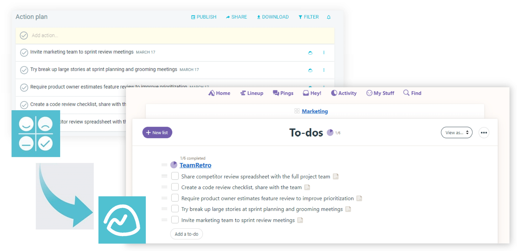 TeamRetro Basecamp Integration teamretro-basecamp-integration-image
