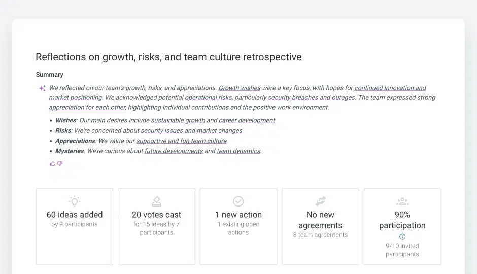 teamretro-from-feedback-to-action-retrospective-summary