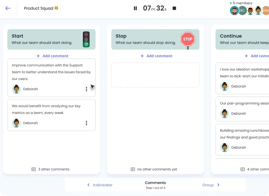 neatro-retrospective-screenshot
