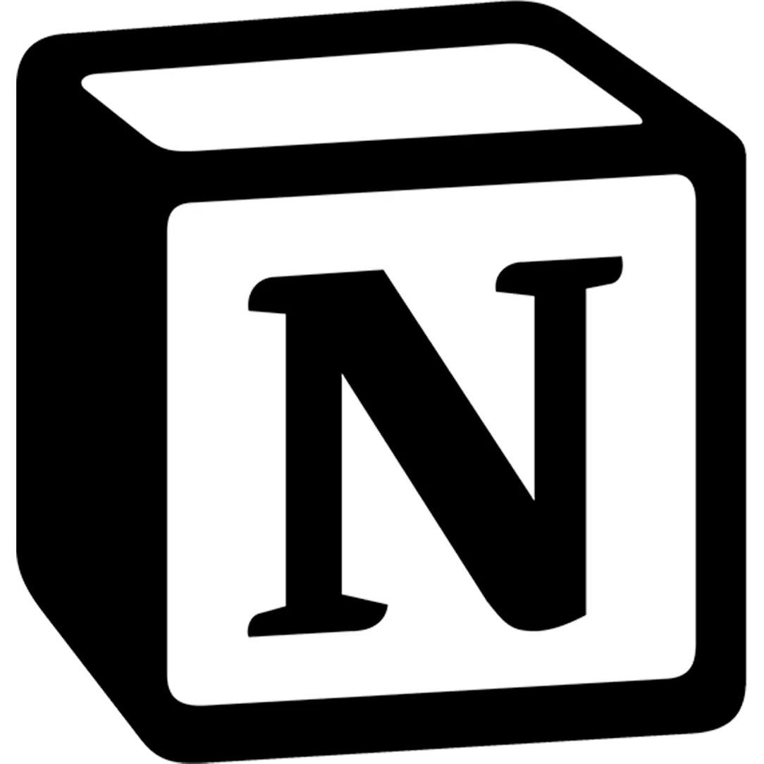 Notion app logo icon representing the workspace and productivity platform
