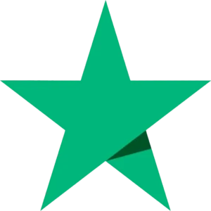 Trustpilot logo with green stars highlighting customer reviews